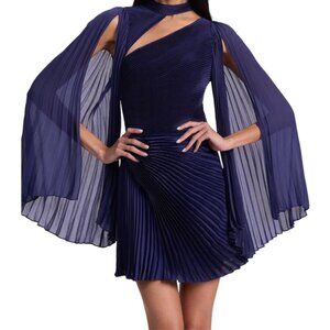 Alice and Olivia Aurelie Pleated Mini Dress